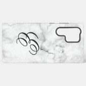 Marmer Galaxy Monogram Initiaal Samsung Galaxy Hoesje (Achterkant horizontaal)