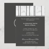 Marmer Gay Huwelijksuitnodiging Kaart (Voorkant / Achterkant)