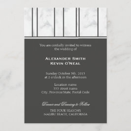 Marmer Gay Huwelijksuitnodiging Kaart