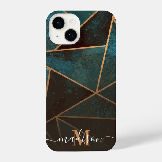 Marmer Geometric Abstract iPhone Hoesje (Achterkant)