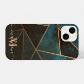 Marmer Geometric Abstract iPhone Hoesje (Achterkant horizontaal)