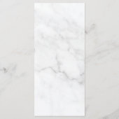 Marmer Geometrisch Elegant Bruiloft Menu Kaart (Achterkant)