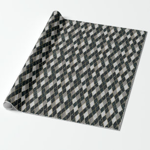 Marmer Geometrisch: Gouden Lijnen Luxe Cadeaupapier