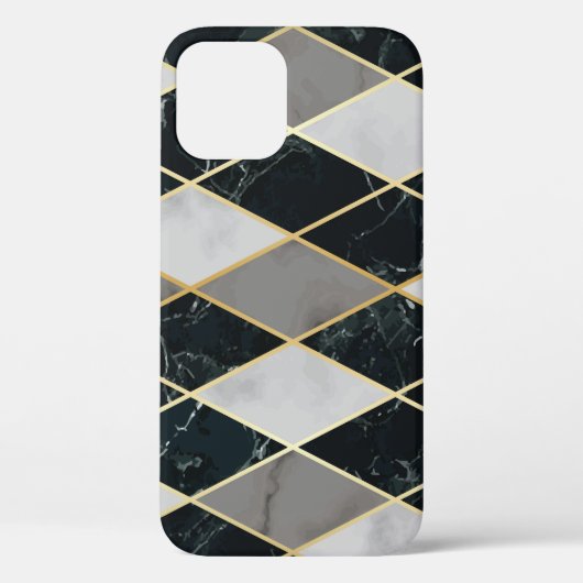 Marmer Geometrisch: Gouden Lijnen Luxe Case-Mate iPhone Case (Achterkant)