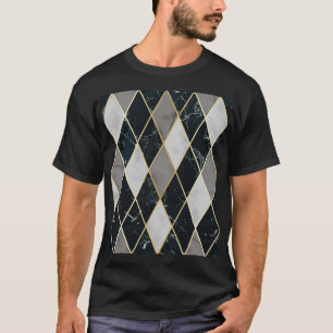 Marmer Geometrisch: Gouden Lijnen Luxe T-shirt