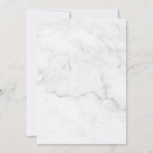 Marmer Geometrische Bruiloft Bewaar de Datum Kaart (Achterkant)