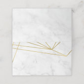 Marmer Geometrische Elegante Bruiloft Plaats Kaart Plaatskaartje (Buitenkant ongevouwen)