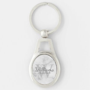 Marmer Gepersonaliseerd Script Groomsmen Sleutelhanger