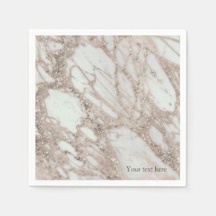 Marmer Glam Roze Roze Goud Zilver Ontwerper Stijl Servet