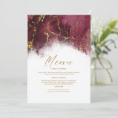 Marmer Glitter Bruiloft Burgundy Goud ID644 (Staand voorkant)