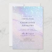 Marmer Glitter bruiloft Einladung Kaart (Voorkant)