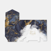 Marmer Glitter Bruiloft Navyblauw Goud ID644 Bedankdoosjes (Uitgevouwen)