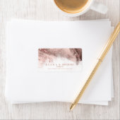Marmer Glitter Bruiloft Roze Goud ID644 Etiket (Insitu)