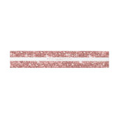 Marmer Glitter Bruiloft Roze Goud V3 ID644 Uitnodigingen Wikkel (Vlak)