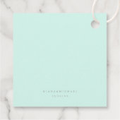 Marmer Glitter Bruiloft Teal Zilver ID644 Bedankjes Labels (Achterkant)