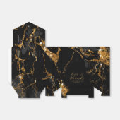 Marmer Glitter Bruiloft Zwart Goud ID644 Bedankdoosjes (Uitgevouwen)