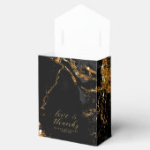 Marmer Glitter Bruiloft Zwart Goud ID644 Bedankdoosjes (Geopend)