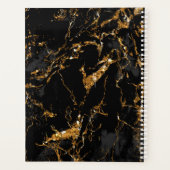 Marmer Glitter Bruiloft Zwart Goud ID644 Planner (Achterkant)