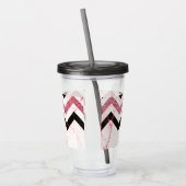Marmer & Glitter Chevron Acryl Drinkbeker (Links)