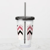 Marmer & Glitter Chevron Acryl Drinkbeker (Rechts)