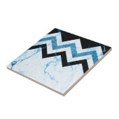 Marmer & Glitter Chevron Tegeltje (Zijkant)