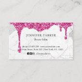 Marmer & Glitter Drop Salon & Spa Loyalty Visitekaartje (Achterkant)