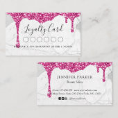 Marmer & Glitter Drop Salon & Spa Loyalty Visitekaartje (Voorkant / Achterkant)