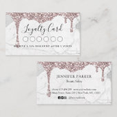 Marmer & Glitter Drop Salon & Spa Loyalty Visitekaartje (Voorkant / Achterkant)