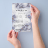 Marmer Glitter | Eenvoudige Salon Service Menu Fly (Hand)