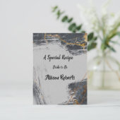 Marmer Glitter Geometrische Bruidsdouche Briefkaart (Staand voorkant)
