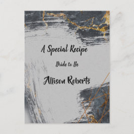 Marmer Glitter Geometrische Bruidsdouche Briefkaart