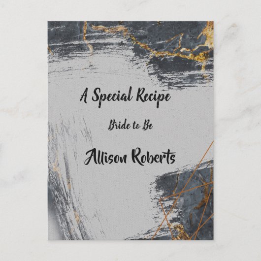 Marmer Glitter Geometrische Bruidsdouche Briefkaart (Voorkant)