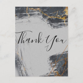 Marmer Glitter Geometrische Dank je Briefkaart