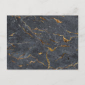 Marmer Glitter Geometrische ontvangstkaart Aankondigingskaart (Achterkant)