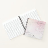 Marmer Glitter Luxe monogram ontwerp Notitieboek (Binnen)