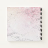 Marmer Glitter Luxe monogram ontwerp Notitieboek (Achterkant)
