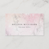 Marmer Glitter monogram Visitekaartje (Voorkant)