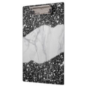 Marmer Glitter Spiraal Notitieboek Klembord (Links)