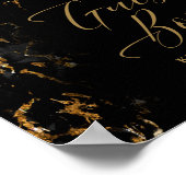 Marmer Glitter Wedding Guests Black Gold ID644 Poster (Hoek)