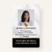 Marmer-, Gold- en Black Luxury Professional-logo Badge (Voorkant)