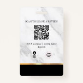 Marmer-, Gold- en Black Luxury Professional-logo Badge (Achterkant)