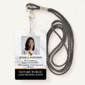 Marmer-, Gold- en Black Luxury Professional-logo Badge (Voorkant met draagriem)