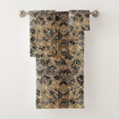 Marmer & Gold Geometric Pattern Bad Handdoek (Insitu)