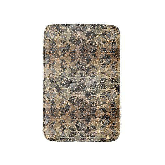 Marmer & Gold Geometric Pattern Badmat (Voorkant Verticaal)