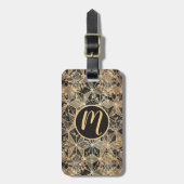 Marmer & Gold Geometric Pattern Bagagelabel (Voorkant verticaal)
