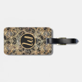Marmer & Gold Geometric Pattern Bagagelabel (Achterkant horizontaal)