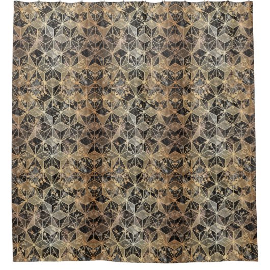 Marmer & Gold Geometric Pattern Douchegordijn (Voorkant)