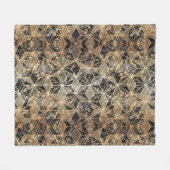 Marmer & Gold Geometric Pattern Fleece Deken (Voorkant (Horizontaal))
