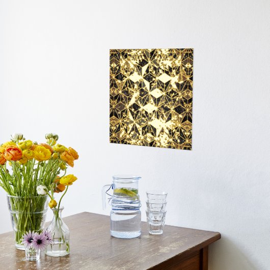 Marmer & Gold Geometric Pattern Folie Afdrukken (Laag (Keuken))
