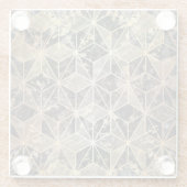 Marmer & Gold Geometric Pattern Glazen Onderzetter (Achterkant)